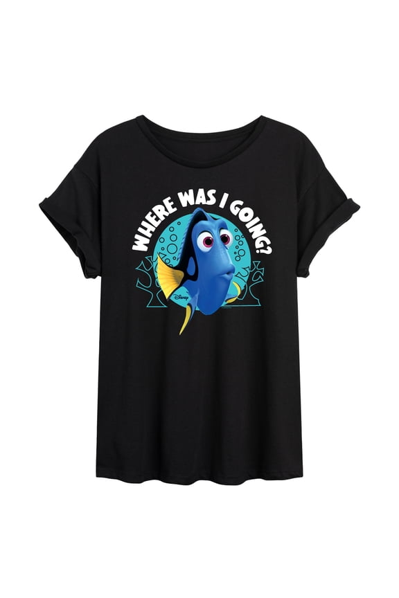 Finding Dory - Where Was I Going - Juniors Ideal Flowy Muscle T-Shirt