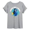 thumbnail image 1 of Disney Finding Dory - Where Was I Going - Juniors Ideal Flowy Muscle T-Shirt, 1 of 5