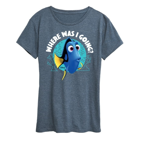 Disney Finding Dory - Where Was I Going - Women's Short Sleeve Graphic T-Shirt