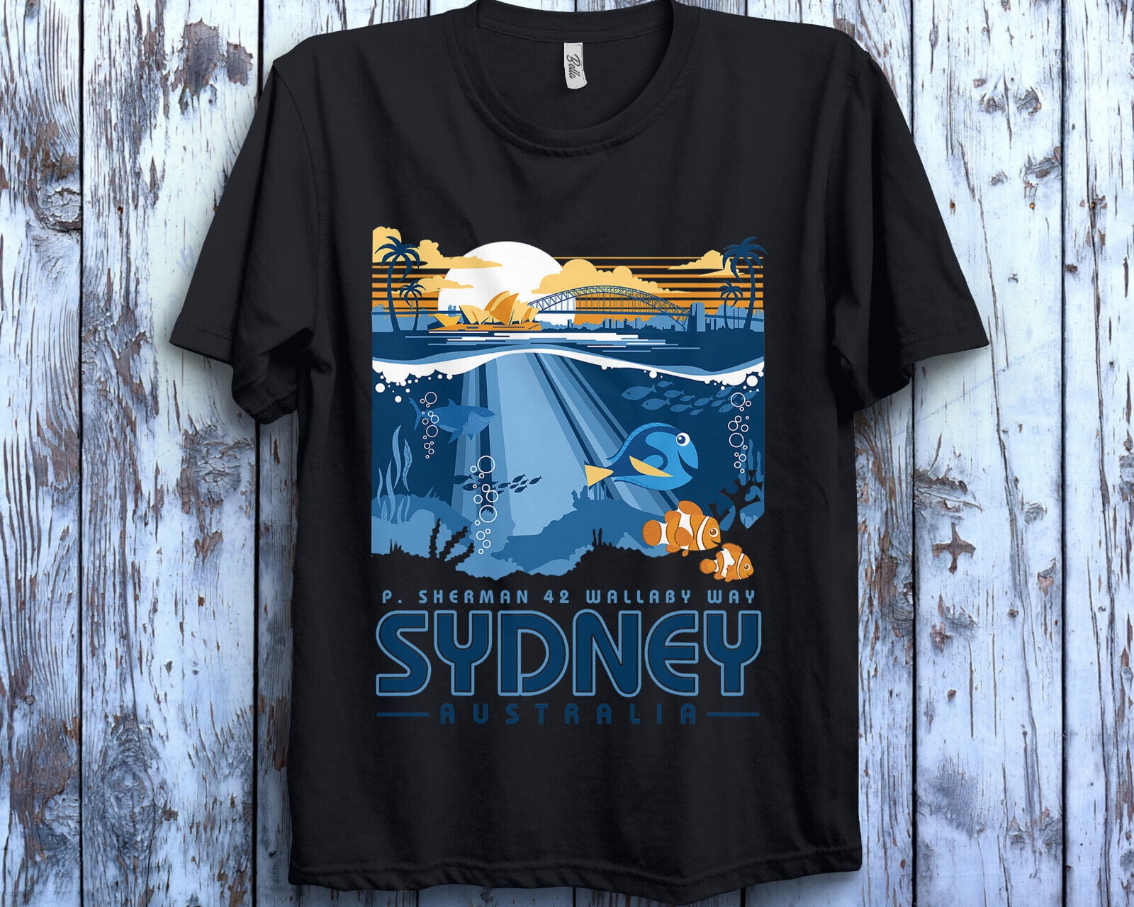 Disney Finding Nemo Sydney Australia Poster Unisex Adult T-shirt Kid ...