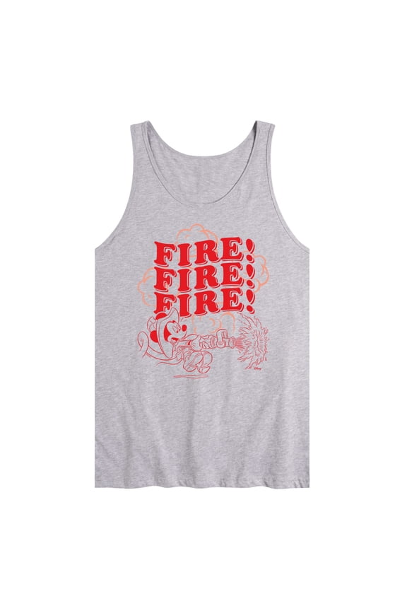 - Firefighter Mickey - FIRE! Stacked - Men's Jersey Tank Top
