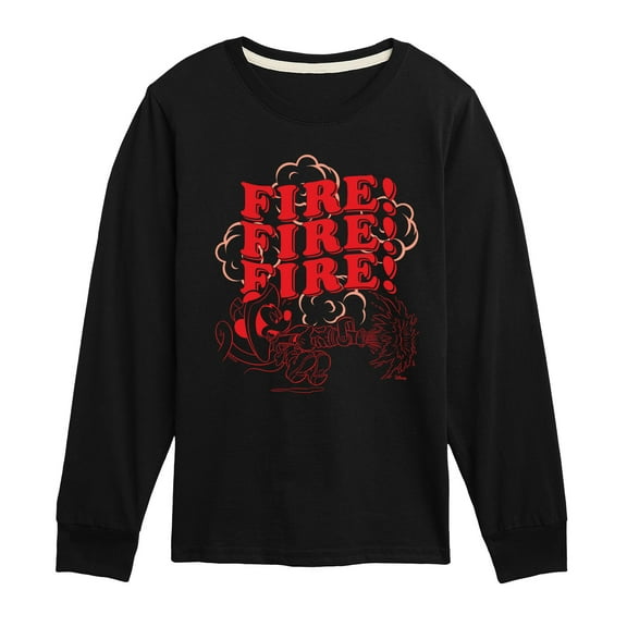 Disney - Firefighter Mickey - FIRE! Stacked - Toddler & Youth Long Sleeve Graphic T-Shirt