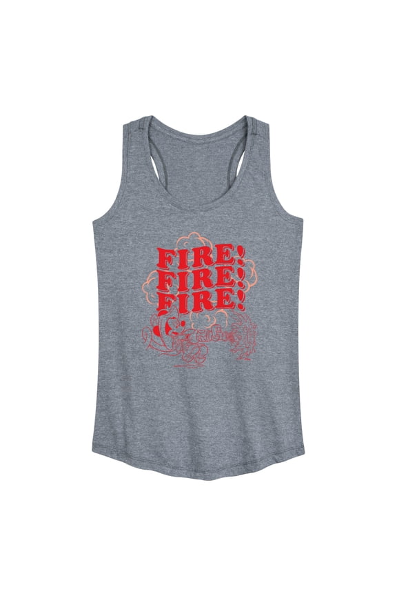- Firefighter Mickey - FIRE! Stacked - Women's Racerback Tank Top
