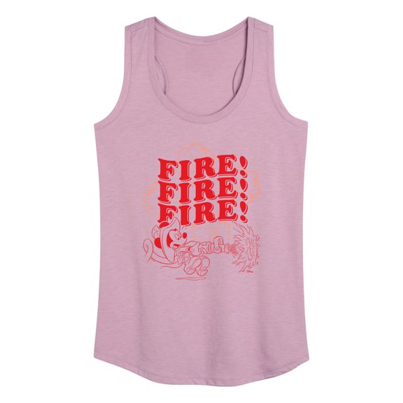 Disney - Firefighter Mickey - FIRE! Stacked - Women's Racerback Tank Top