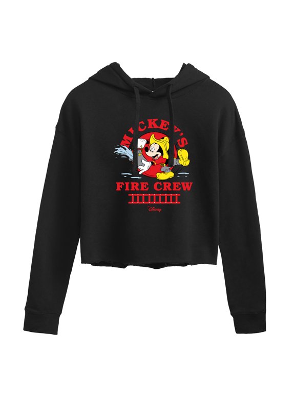 - Firefighter Mickey Women's Cropped Graphic Hoodie