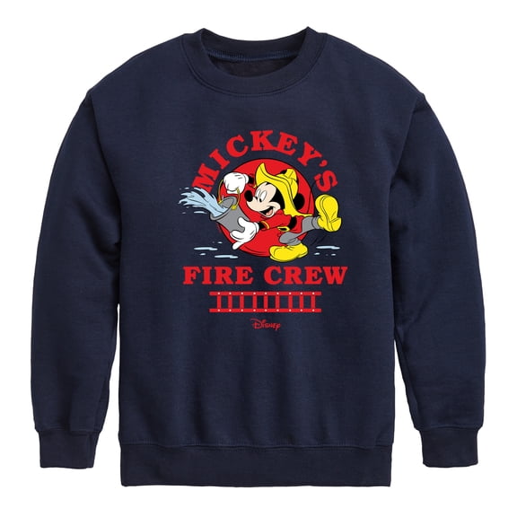 Disney - Firefighter Mickey - Fire Crew - Toddler & Youth Crewneck Fleece Sweatshirt