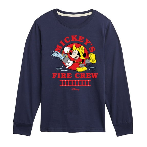 Disney - Firefighter Mickey - Fire Crew - Toddler & Youth Long Sleeve Graphic T-Shirt