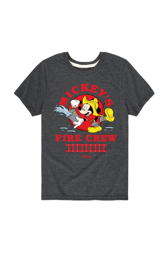 - Firefighter Mickey - Fire Crew - Toddler & Youth Short Sleeve Graphic T-Shirt