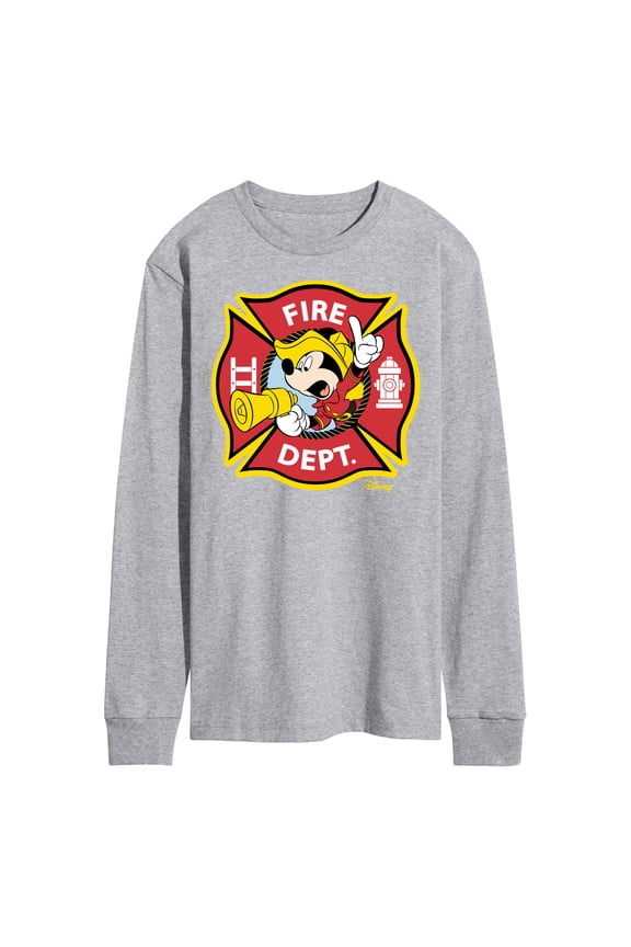 - Firefighter Mickey - Fire Dept. Alarm - Men's Long Sleeve T-Shirt