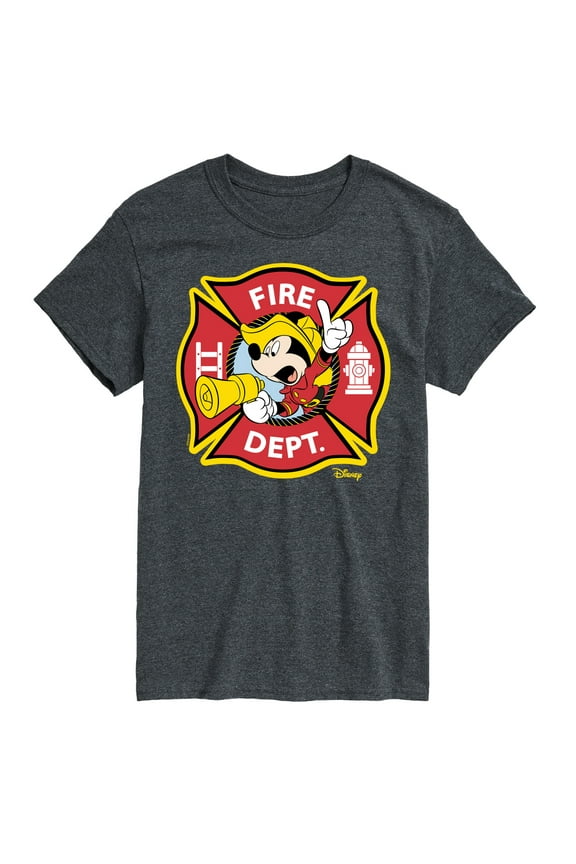 - Firefighter Mickey - Fire Dept. Alarm - Men's Short Sleeve Graphic T-Shirt