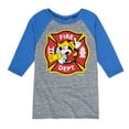 thumbnail image 1 of Disney - Firefighter Mickey - Fire Dept. Alarm - Toddler & Youth Raglan Graphic T-Shirt, 1 of 4