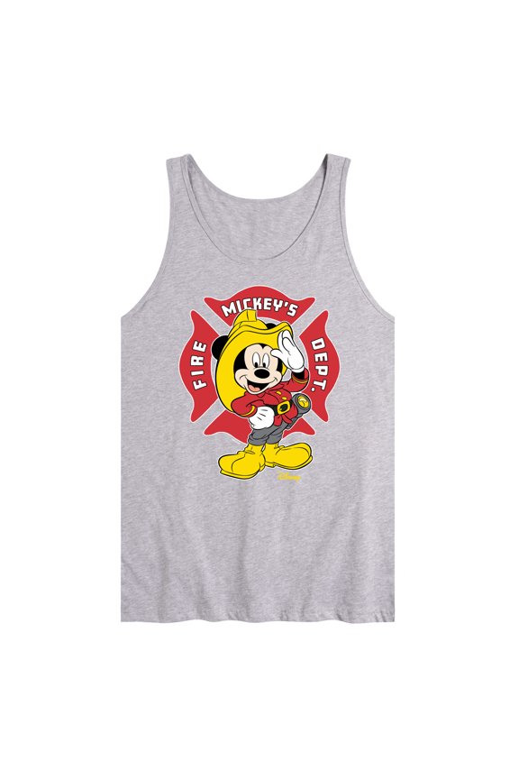 - Firefighter Mickey - Fire Dept. At Your Service - Men's Jersey Tank Top