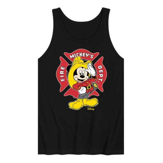 Disney - Firefighter Mickey - Fire Dept. At Your Service - Men's Jersey Tank Top