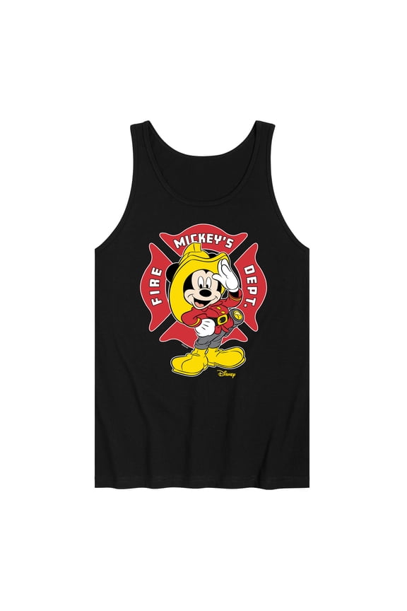 - Firefighter Mickey - Fire Dept. At Your Service - Men's Jersey Tank Top