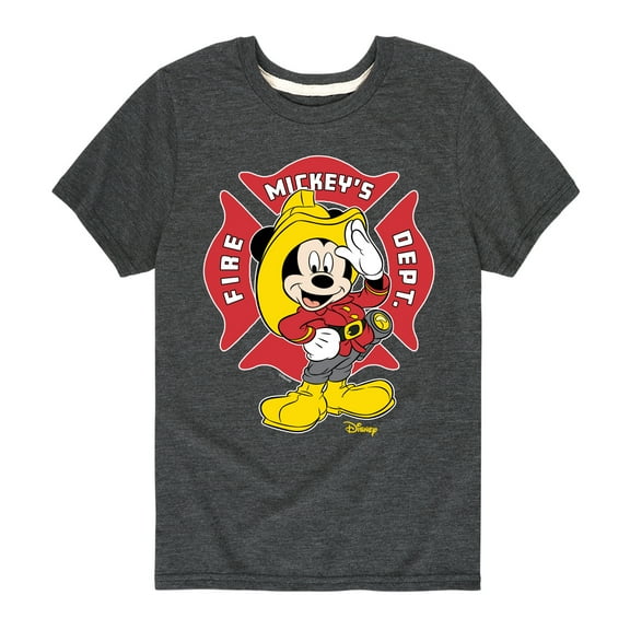 Disney - Firefighter Mickey - Fire Dept. At Your Service - Toddler & Youth Short Sleeve T-Shirt