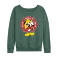 thumbnail image 1 of Disney - Firefighter Mickey - Fire Dept. At Your Service - Women's Lightweight French Terry Long Sleeve Shirt, 1 of 5