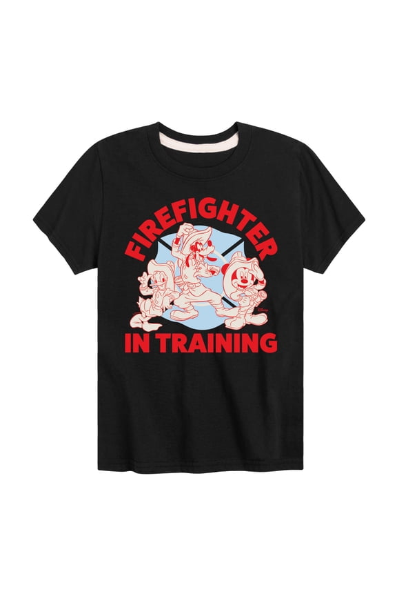 - Firefighter Mickey & Friends - In Training - Toddler & Youth Short Sleeve Graphic T-Shirt