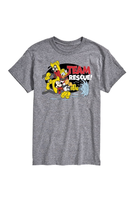 - Firefighter Mickey & Friends - Team Rescue - Men's Short Sleeve Graphic T-Shirt