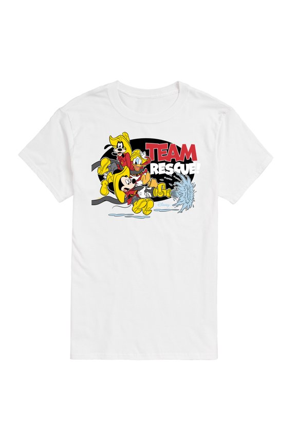 - Firefighter Mickey & Friends - Team Rescue - Men's Short Sleeve Graphic T-Shirt