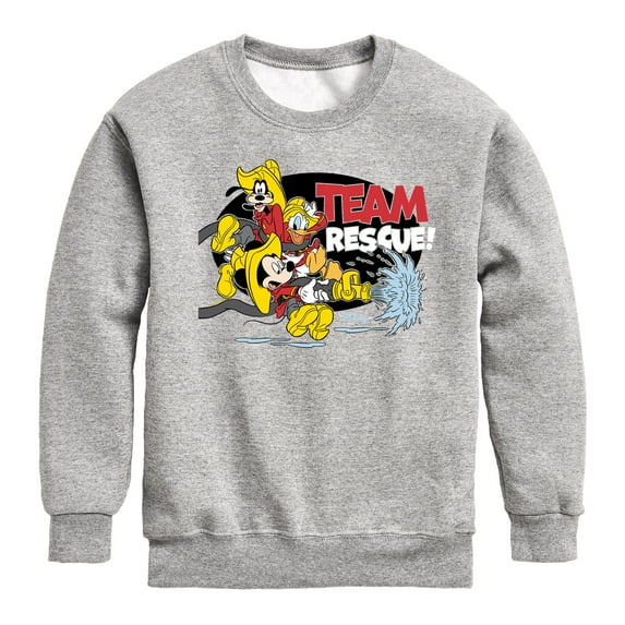 Disney - Firefighter Mickey & Friends - Team Rescue - Toddler & Youth Crewneck Fleece Sweatshirt