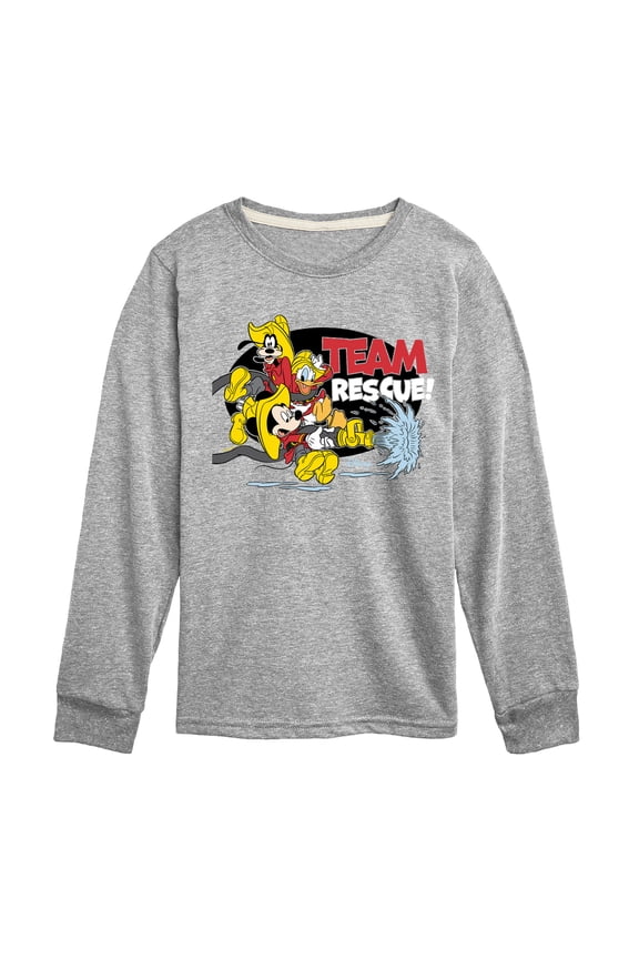 - Firefighter Mickey & Friends - Team Rescue - Toddler & Youth Long Sleeve Graphic T-Shirt
