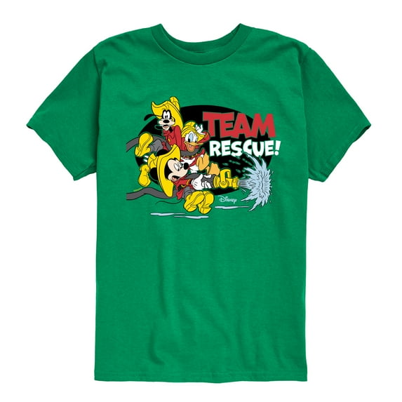 Disney - Firefighter Mickey & Friends - Team Rescue - Toddler & Youth Short Sleeve Graphic T-Shirt