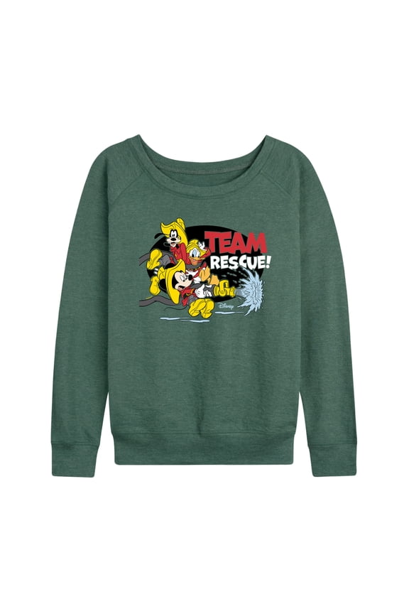 - Firefighter Mickey & Friends - Team Rescue - Women's Lightweight French Terry Long Sleeve Shirt