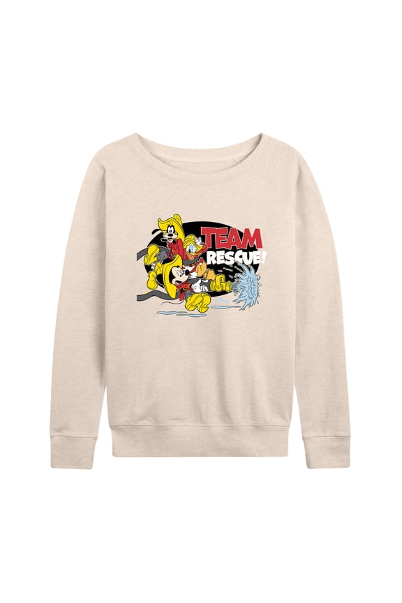 - Firefighter Mickey & Friends - Team Rescue - Women's Lightweight French Terry Long Sleeve Shirt