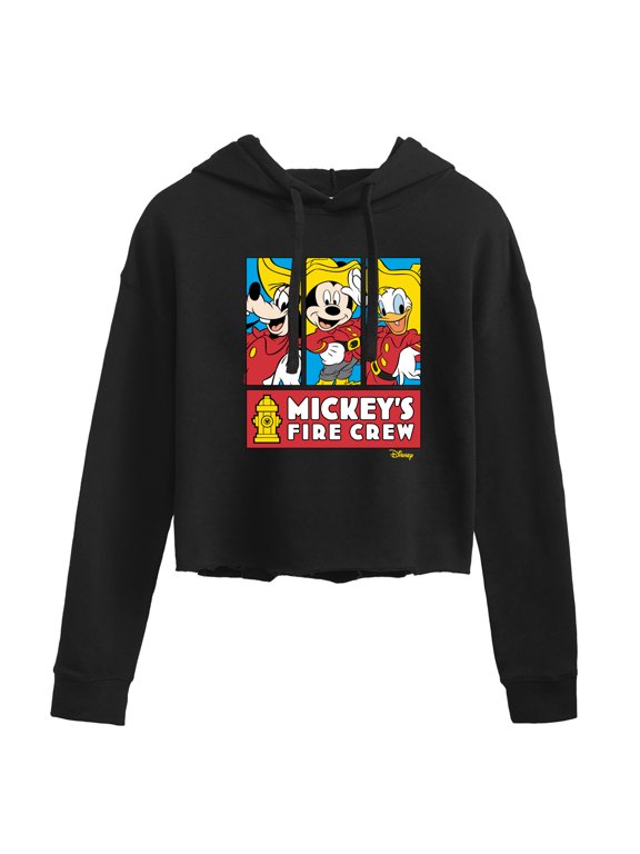 - Firefighter Mickey & Friends Women's Cropped Graphic Hoodie