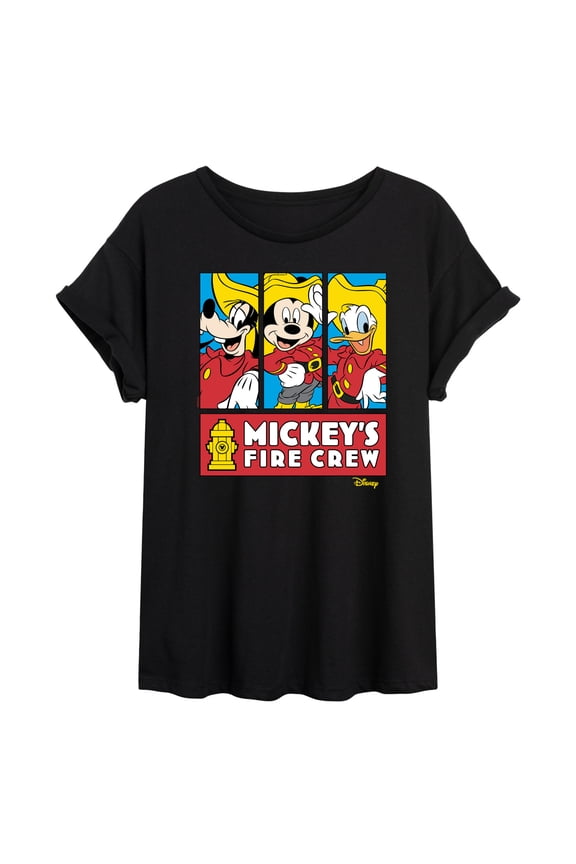 - Firefighter Mickey & Friends - To The Rescue - Women's Oversized T-Shirt