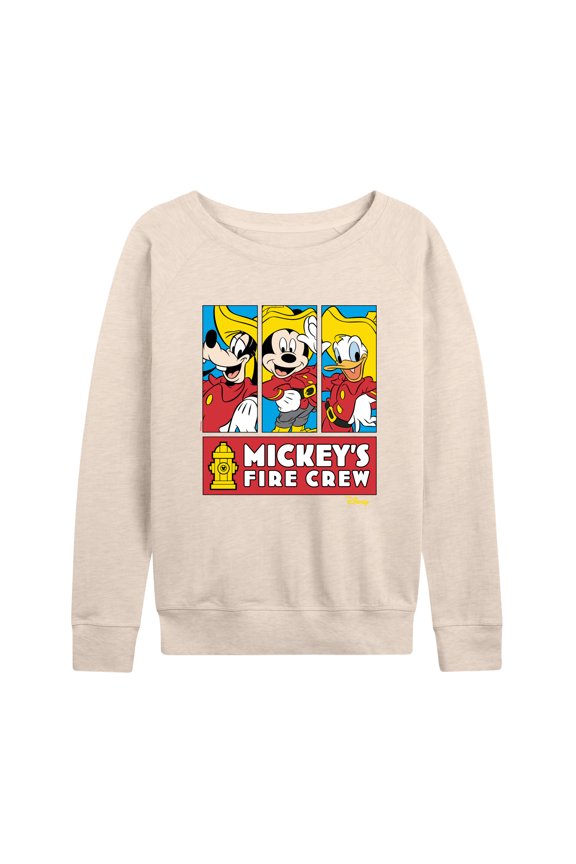 - Firefighter Mickey & Friends - To The Rescue - Women's Lightweight French Terry Long Sleeve Shirt