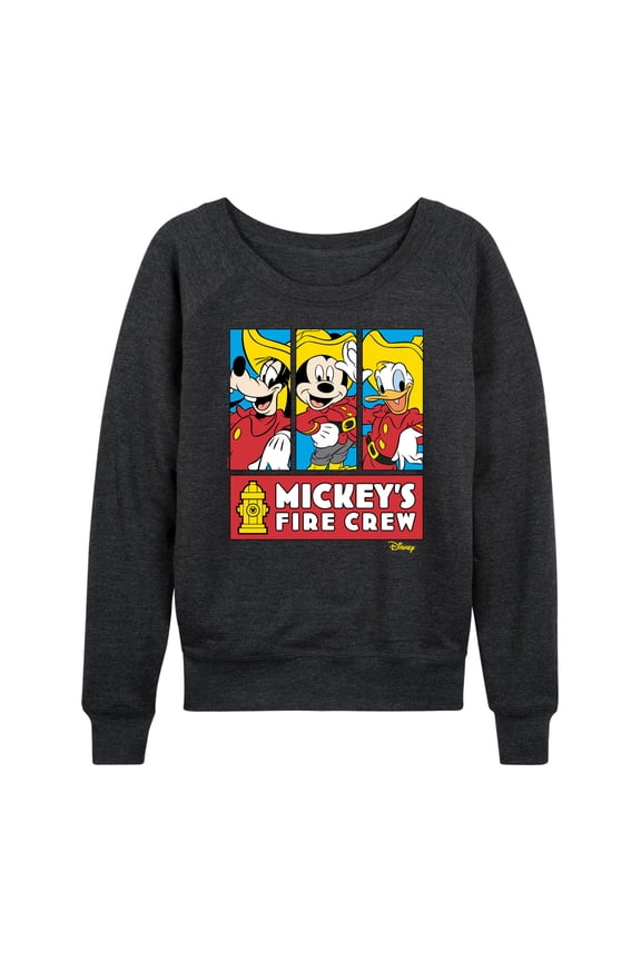 - Firefighter Mickey & Friends - To The Rescue - Women's Lightweight French Terry Long Sleeve Shirt
