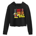 thumbnail image 1 of Disney - Firefighter Mickey - Stop, Drop, & Roll - Juniors Cropped Pullover Hoodie, 1 of 5