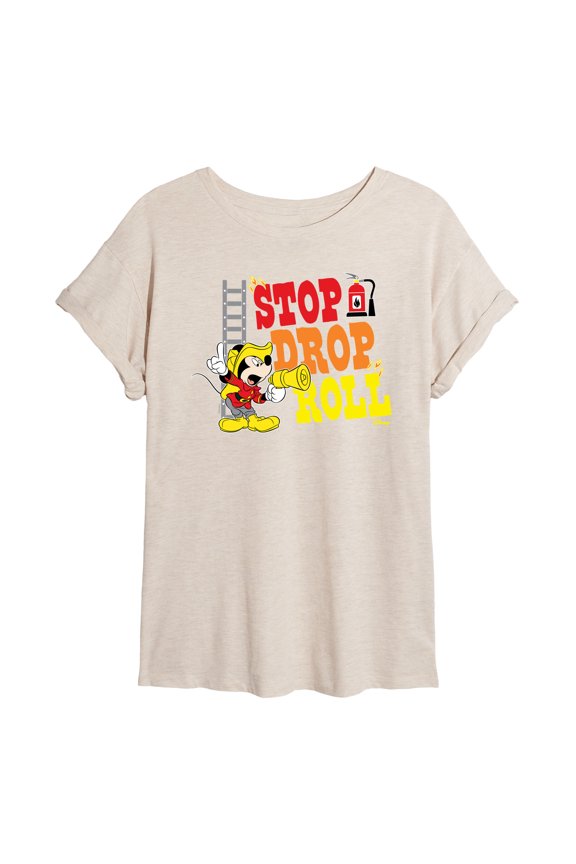- Firefighter Mickey - Stop, Drop, & Roll - Juniors Ideal Flowy Muscle T-Shirt