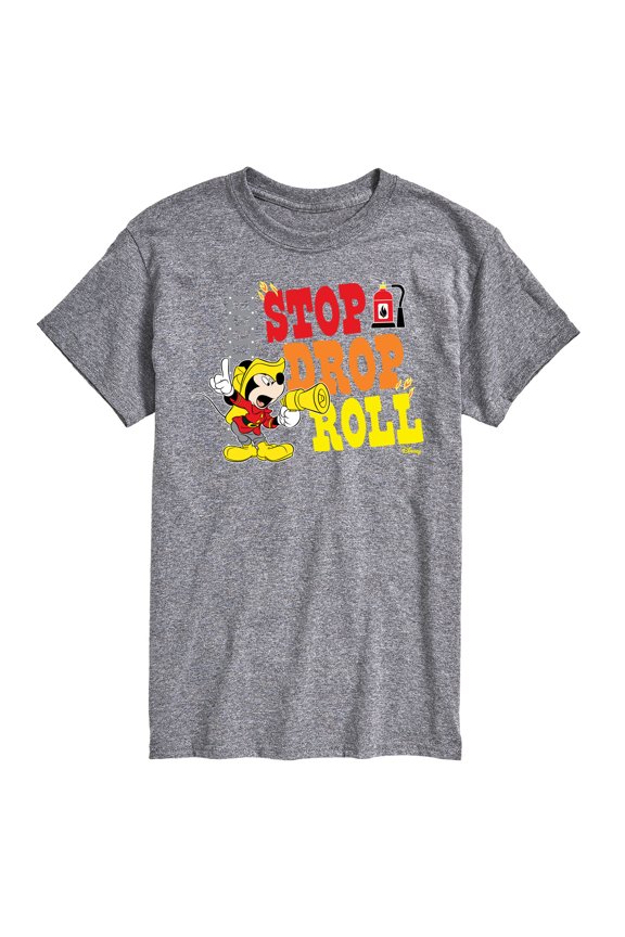 - Firefighter Mickey - Stop, Drop, & Roll - Men's Short Sleeve Graphic T-Shirt