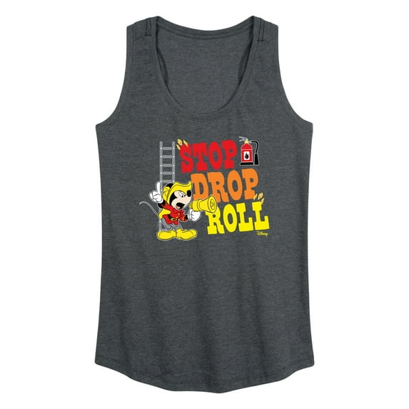 Disney - Firefighter Mickey - Stop, Drop, & Roll - Women's Racerback Tank Top