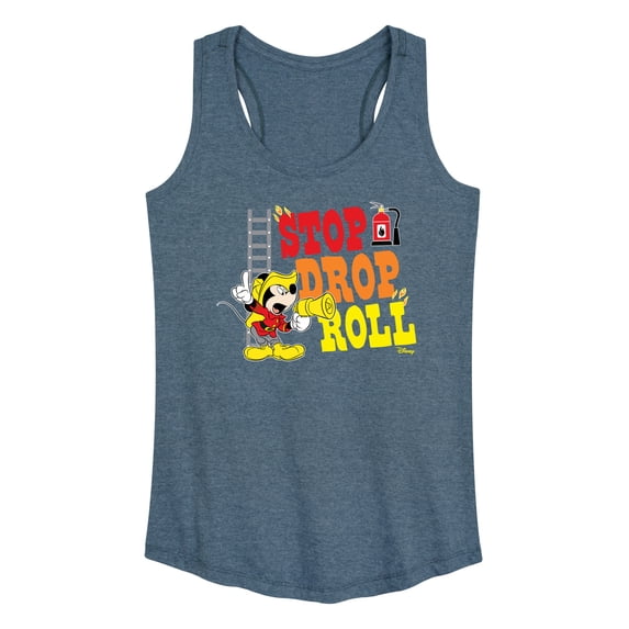 Disney - Firefighter Mickey - Stop, Drop, & Roll - Women's Racerback Tank Top