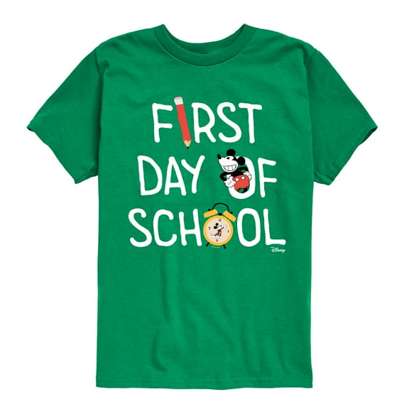 Disney - First Day Of School Mickey - Toddler & Youth Short Sleeve Graphic T-Shirt