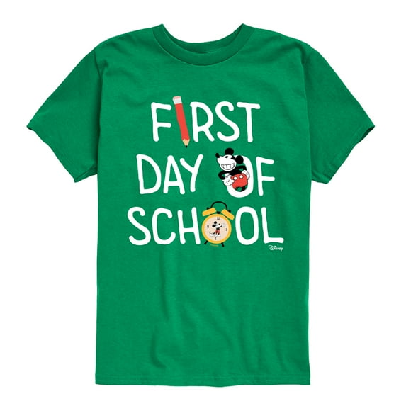 Disney - First Day Of School Mickey - Toddler & Youth Short Sleeve Graphic T-Shirt