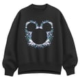 thumbnail image 1 of Disney - Floral Mickey Head Women's Oversized Fleece Crew Sweatshirt, 1 of 3