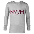 thumbnail image 1 of Disney Floral Mickey Mouse Mom - Long Sleeve T-Shirt for Men - Customized-Athletic Heather, 1 of 5