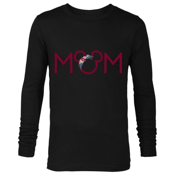 Disney Floral Mickey Mouse Mom - Long Sleeve T-Shirt for Men - Customized-Black