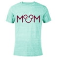 thumbnail image 1 of Disney Floral Mickey Mouse Mom - Short Sleeve Blended T-Shirt for Adults - Customized-Ocean Blue, 1 of 5