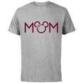 thumbnail image 1 of Disney Floral Mickey Mouse Mom - Short Sleeve Cotton T-Shirt for Adults - Customized-Athletic Heather, 1 of 5