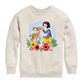 thumbnail image 1 of Disney - Floral Snow White Deer - Toddler & Youth Crewneck Fleece Sweatshirt, 1 of 5