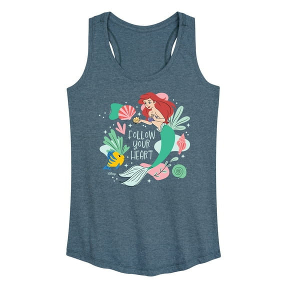 Disney - Follow Your Heart Ariel  - Women's Racerback Tank Top