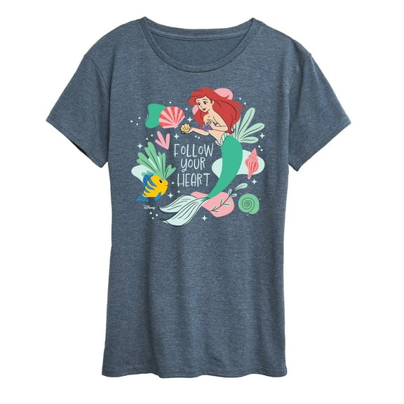 Disney - Follow Your Heart Ariel  - Women's Short Sleeve Graphic T-Shirt