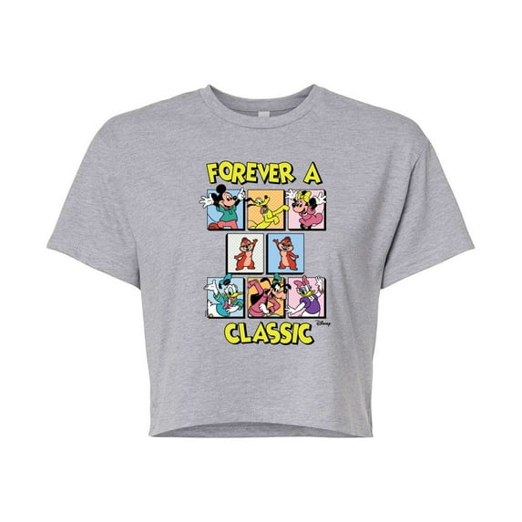 Disney - Forever A Classic - Juniors Cropped Cotton Blend T-Shirt