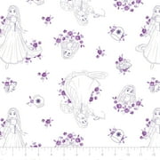 Disney Forever Princess Rapunzel Toile باللون البنفسجي 100٪ من نسيج القطن من The Yard