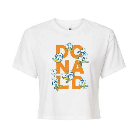 Disney - Founding Feather - Juniors Cropped Cotton Blend T-Shirt